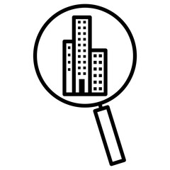 Sticker - Search Property Icon of Real Estate iconset.