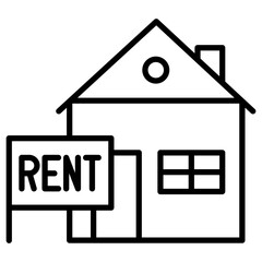 Poster - Rent House Icon of Real Estate iconset.