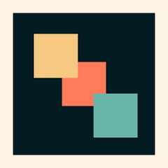 Aufkleber - Abstract Minimalist Graphic Poster Design Element Template Simple Poster Minimalist Graphic Shape Contemporary Abstract Decoration Pattern Geometric Symbol Background Element Icon Simple Decor Pattern