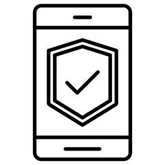 Canvas Print - Mobile Safety Icon of Mobile Apps iconset.