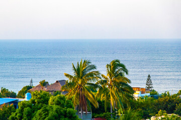 Wall Mural - Beautiful city seascape landscape natural panorama view Puerto Escondido Mexico.