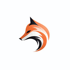 Wall Mural - Fox head vector logo design template. Fox head vector logo design.