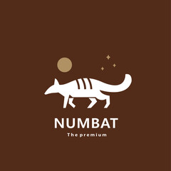 Wall Mural - animal numbat natural logo vector icon silhouette retro hipster