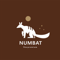 Wall Mural - animal numbat natural logo vector icon silhouette retro hipster