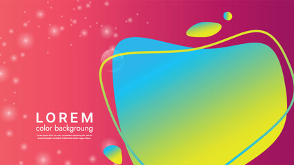Leinwandbilder - This abstract illustration features a modern and colorful design that impresses with geometric shapes and color transitions. Can be used as a background for websites, posters and advertising banners.