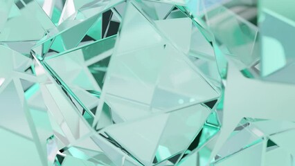Aufkleber - modern background with polygonal crystals. a geometric jewelry surface designed in abstract 3d. diam