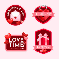 Poster - Valentines day labels set