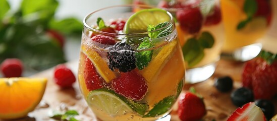 Poster - Refreshing fruit mocktail.