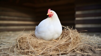 Organic white leghorn egg from free range farm
