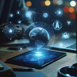 © moo - タブレットとインターネット、AIとWEBのイメージ