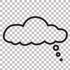 Wall Mural - Speech bubble isolated on transparent background. Vector illustration.