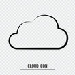 Cloud icon vector illustration. cloud sign and symbol used in web.