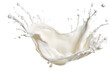 Milk splash, isolated on a transparent or white background