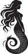 © BABBAN - Mystic Midnight Black Mermaid Symbol Eclipse Enchantment Mermaid Icon Design