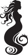 © BABBAN - Dusks Muse Mermaid Vector Logo Onyx Ocean Odyssey Black Mermaid Symbol