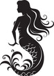 © BABBAN - Ebon Echoes Black Mermaid Iconography Darkwater Dreams Vector Mermaid Emblem