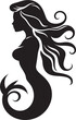 © BABBAN - Mermaids Melody Emblematic Logo Design Whispering Waters Black Mermaid Symbol