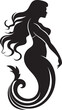 © BABBAN - Whispering Waters Black Mermaid Symbol Sirens Symphony Vector Mermaid Iconography