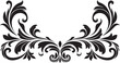 Monochrome Intricate Border Crest Midnight Noir Ornate Mark