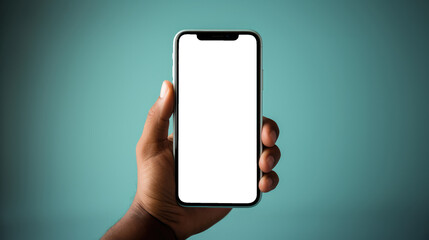 Wall Mural - white screen mockup of mobile phone