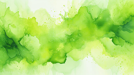 vibrant lime green abstract watercolor background illustration