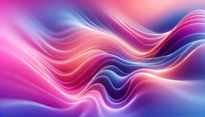 Poster - abstract background liquid wave with pink and purple gradient