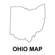 Ohio map shape, united states of america. Flat concept icon symbol vector illustration