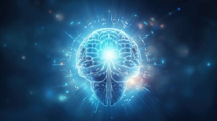 Poster - brain and human body heal ,technology modern medical science in future