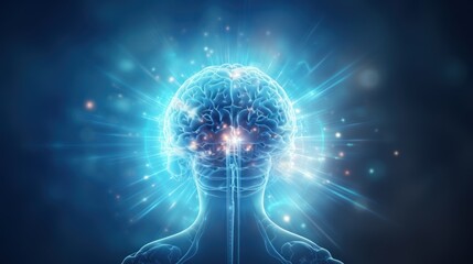 Poster - brain and human body heal ,technology modern medical science in future