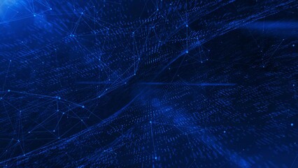 Abstract Glowing plexus background with connected dots and lines, presentation background for  Business, science ,technology ,communication, network structure.4k , 3D render