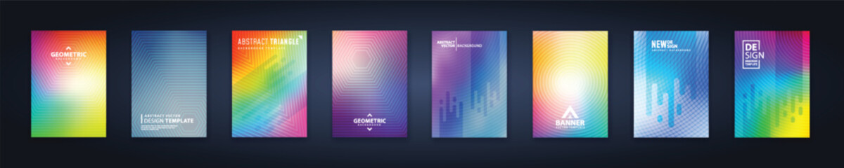 Wall Mural - blur modern background a4 booklet colorful cover bundle set