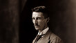 KI-generierte Illustration von Nikola Tesla im Stil einer historischen Fotografie