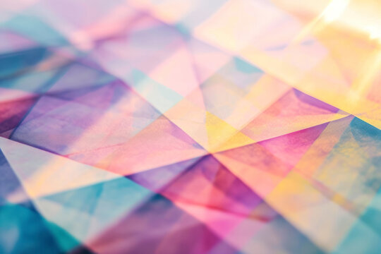 Geometric patterns in pastels, an abstract background showcasing soft and harmonious geometric patterns in pastel tones.