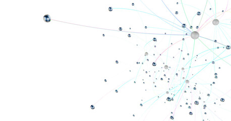 The structure of the network connection of points and lines. Data technology.