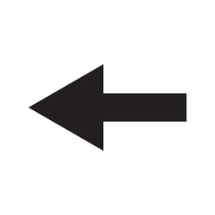 Poster - big black arrow pointing icon right and leaning against a wall isolated on white background