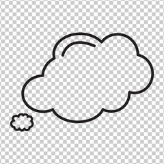 Poster - Cloud Icon Vector. Simple flat symbol. Perfect Black, Line sky symbol. Trendy flat weather outline ui sign design. Thin linear graphic pictogram for web site, mobile application. Logo 