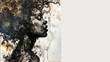 © Adam - A Watercolor Painting of an African American Woman in Profile With Copy Space