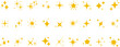 Set of sparkles star icons.Rating star .Bright vector stars.Flash,shine sparkle icon,glare,light,blink star. Modern simple yellow stars collection.