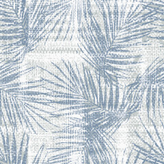 Abstract botanical Floral brush strokes seamless pattern design for fashion textiles, graphics, backgrounds and crafts linen texture  leaves silhouettes Chic rustic interior stylish pattern all over 