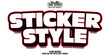 © LetsSmile - Sticker editable text effect, customizable stylish and trendy 3D font style