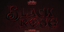 Black Rose Editable Text Effect, Customizable Horror And Zombie 3D Font Style