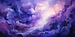 purple galaxy, vast and mysterious. Deep shades of violet and lavender swirl together in a cosmic dance.