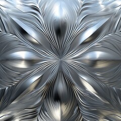 Wall Mural - Silver metallic abstract texture