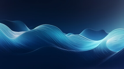 Digital technology blue rhythm wavy line abstract graphic poster web page PPT background with generative