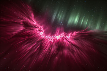 Wall Mural - an image depicting the aurora borealis as a celestial paintbrush, streaking the night sky with vibra