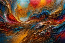 Colorful Abstract Painting Oil And Water Complex Complicated Bright Vivid Colors Beautiful Opulent Wealthy Intricate All Hues Sublime Delicate Hyperdetailed Masterpiece Metallic Sheen Awesome 24k Gold