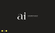 AI Alphabet letters Initials Monogram logo IA, A and I
