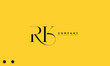 RK Alphabet letters Initials Monogram logo KR, R and K