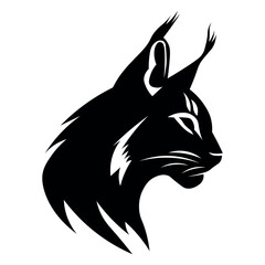 Lynx black vector icon on white background