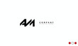 AM Alphabet letters Initials Monogram logo MA, A and M